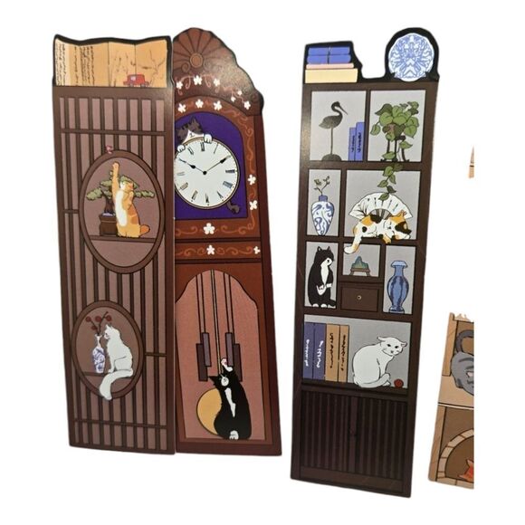 5pcs CAT Bookmarks Bookshelf Clock Home Book Marker Clips Reading Colorful Gift - Picture 7 of 10